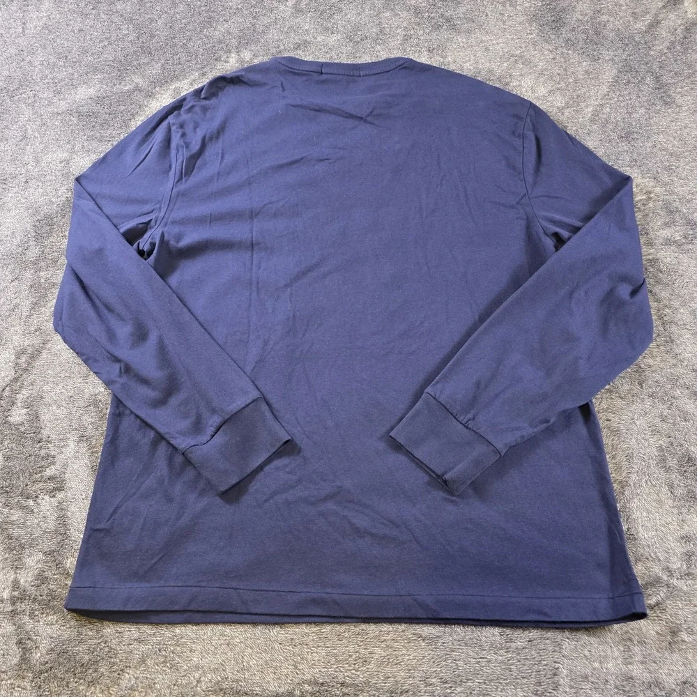 Polo Ralph Lauren Polo Ski Jersey T Shirt Mens Large Blue Long Sleeve